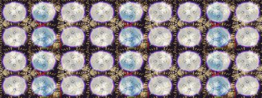 Düz Çiçek Elementleri Tasarımı. Güzel kumaş deseni. Raster Illustrasyon 'daki Çiçek Deseni' nin son moda çizimi. Renkli Yaz Teması çizim şablonu.