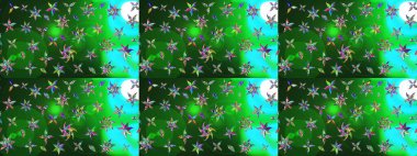 Güzel çiçek deseni. Düz Çiçek Elementleri Tasarımı. Renkli Bahar Teması eskiz kalıbı. Yeşil ve mavi renkte çiçekler.