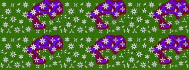 Soyut etnik raster çizim kalıbı. Arkaplan dokusu, duvar kağıdı, yeşil ve nötr renklerde çiçek teması. Kabile sanatı boho baskısı, klasik çiçek arkaplanı.