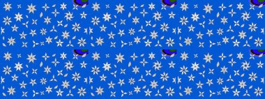 Küçük çiçekli şirin bir desen. Çiçek ve yapraklı çiçek deseni. Raster illüstrasyonu.