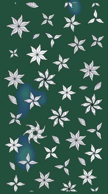 Renkli Bahar Teması eskiz kalıbı. Çiçeksel fantezi tasarımı ve parlak bir arka plan çizimi. Düz Çiçek Elementleri Tasarımı.