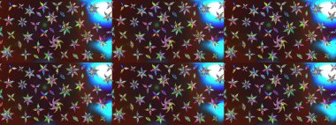 Raster illüstrasyonu. Yumuşak, bahar çiçekleri kahverengi ve mavi renklerde. Yaprak ve çiçeklerin suluboya resmi, kahverengi ve mavi renklerin çizim şekli.