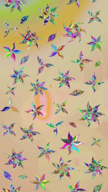 Raster illüstrasyonu. Bej ve nötr renklerde. Çiçek buketleriyle klasik tarzda eskiz deseni.