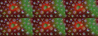 Çiçek desenli eskiz. Renkli çiçekler. Renkli Bahar Teması eskiz kalıbı. Düz Çiçek Elementleri Tasarım Raster illüstrasyonu.