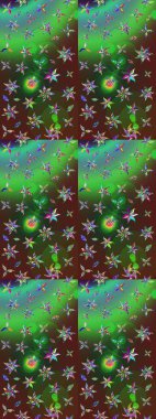 Eski usul küçük çiçekli şirin bir eskiz deseni. Moda arka planında parlak buketler. Kumaş, duvar kağıdı ve kağıt üzerine baskı yapmak için gelişen arka plan. Raster illüstrasyonu.