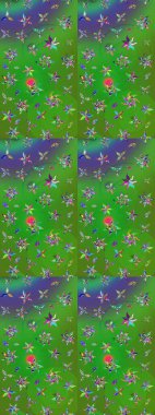 Klasik çiçek tasarımı elementleri. Kıvırcık çiçekler renkte şekillenir. Raster illüstrasyonu.