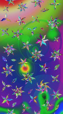 Küçük yeşil ve mavi çiçeklerle oldukça eski bir besin torbası deseni. Tekstil, kumaş, kapaklar, duvar kağıtları, baskı, paket, koleksiyon defteri, örgü, dekupaj için çiçek arkaplanı..