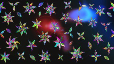 Güzel çiçek deseni. Renkli çiçekler. Renkli Bahar Teması eskiz kalıbı. Düz Çiçek Elementleri Tasarımı.