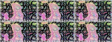 Şekillendirilmiş çiçeklerle kusursuz desen. Çiçek deseni duvar kağıdı, desen dolguları ve web sayfası arka planı için kullanılabilir. Süslü zentangılsız desen, soyut çiçeklerle süslenmiş..