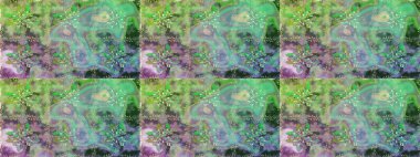 Çiçekli karalama şeklinde Raster çiçek deseni. Raster illüstrasyonu. Yumuşak, bahar çiçekleri yeşil ve nötr renklerde.