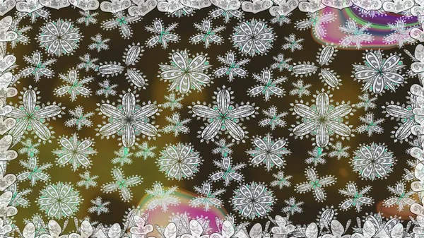 3 boyutlu çiçekler, pürüzsüz. Gri ve kahverengi renklerde. Raster illüstrasyonu.