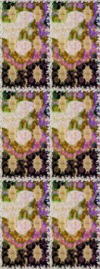 Çiçek deseni. Duvar kâğıdı barok, İspanyol kumaşı. Kusursuz raster arka plan. Kahverengi ve bej renklerde altın elementler. Şekil grafik deseni.