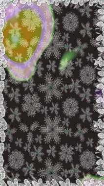 Şirin çiçek elementleri. Raster illüstrasyonu. Kusursuz. Gri ve nötr renkte çiçekler.