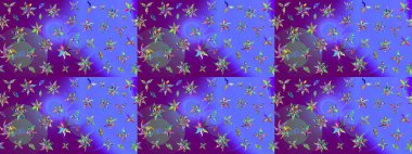 Çiçekli çiçek deseni, suluboya. Küçük çiçekte güzel bir çiçek deseni var. Raster deseni.