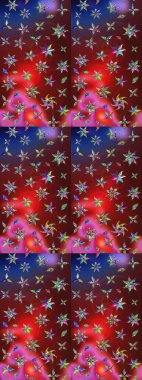 Robot resim. Moda baskıları için zarif bir şablon. Motley illüstrasyonu. Küçük çiçekte güzel bir desen. Çiçekli bahar çiçekleri. Küçük renkli çiçekler..