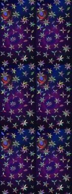 Güzel kumaş deseni. Raster illüstrasyonu. Bahar çiçekli güzel bir çiçek deseni..