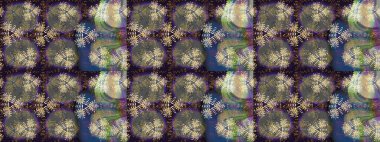 Renkli Bahar Teması eskiz kalıbı. Gri ve kahverengi renkli şirin çiçek desenleri. Raster Modaya uygun kumaş deseni. Düz Çiçek Elementleri Tasarımı.