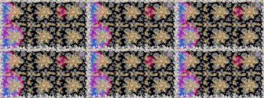 Barok tarzında altın çiçekli süs. Antika altın tekrarlanabilir duvar kağıdı. Gri ve siyah renklerde altın element. Damask pürüzsüz tekrarlama deseni.