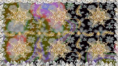 Kusursuz çiçek deseni. Gri ve nötr renklerde grafiksel modern kusursuz desen. Kusursuz raster arka plan. Duvar kâğıdı barok, İspanyol kumaşı.