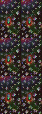 Renkli Yaz Temalı eskiz kalıbı. Raster çiçekli arka plan. Yazdır. Güzel eskiz şekli. Düz Çiçek Elementleri Tasarımı. Şirin kumaş deseni.