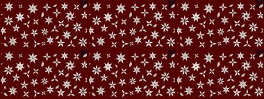 Düz Çiçek Elementleri Tasarımı. Renkli Bahar Teması eskiz kalıbı. Güzel kumaş deseni. Raster illüstrasyonunda çiçek deseni çizimi.