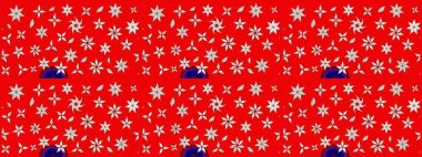 Yumuşak, yaz çiçekli arka plan. Çiçekli karalama şeklinde Raster çiçek deseni. Kırmızı ve nötr renkte çiçekler.