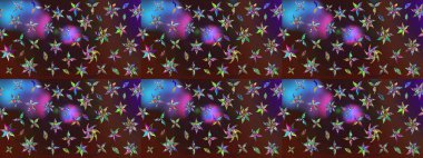 Çiçek arkaplan. Çiçek kolajı. Küçük çiçekte güzel bir desen var. Raster deseni. -kahverengi ve mor çiçekler. Çiçek kompozisyonu. Doğa.