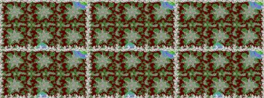 Çiçek deseni. Duvar kâğıdı barok, İspanyol kumaşı. Kusursuz raster arka plan. Kahverengi ve bej renklerde altın elementler. Şekil grafik deseni.