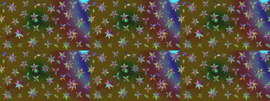 Suluboya çizim kalıbı. Dekorasyon ve tasarım için güzel bir desen. Moda baskısı. Çiçeğin suluboya çizimlerinin mükemmel deseni. Eski model. Raster illüstrasyonu.