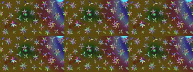 Suluboya çizim kalıbı. Dekorasyon ve tasarım için güzel bir desen. Moda baskısı. Çiçeğin suluboya çizimlerinin mükemmel deseni. Eski model. Raster illüstrasyonu.