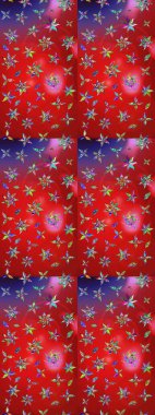 Kırmızı ve mor renkte çiçekler. Raster illüstrasyonu. El çizimi çiçekli soyut çizim deseni.