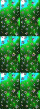 Çiçeksel çizim kalıbının yansıması. Vadinin renkleri.