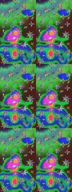 Küçük çiçekteki sevimli çiçek deseni. Raster illüstrasyonu. Çizim.