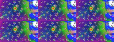 Yapraklı çizim şekli. Şirin, zarif çiçekler Raster illüstrasyonu. Poster ya da kapak için arka plan. Tekstil için figür. Davetiye ve kartpostal tasarımı için dekoratif çiçek unsurları.