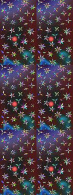 Küçük çaplı çiçeklerdeki basit şirin desenler. Tekstil veya kitap kapakları, imalat, duvar kağıtları, baskı, hediye paketi ve yapıştırma kitabı için çiçek eskizi geçmişi. Raster illüstrasyonu.