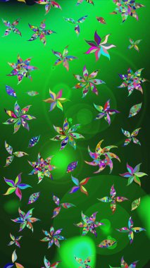 Küçük çiçekteki sevimli çiçek deseni. Raster illüstrasyonu. Tony 'nin kumaş kalıbını çiz. Modaya uygun kumaş deseni.