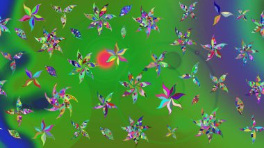 Çiçekli eskiz deseni. Suluboya çizimi. El çizimi. Renkli çiçekler.