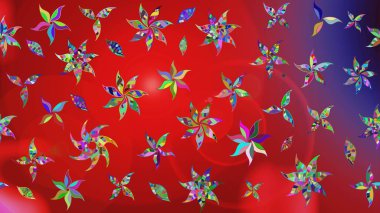 Çiçek deseni. Raster güzel kumaş deseni çiziyor. Renkli Bahar Teması eskiz kalıbı. Düz Çiçek Elementleri Tasarımı.