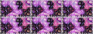 Raster dikişsiz şirin çiçek deseni. Nazik romantik baskı. Bahar mevsimi. Tarafsız ve mor renkli çiçekler. Tatil havası..