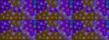 Güzel kumaş deseni. Bahar çiçekleriyle güzel bir çiçek deseni çizmişsin. Raster illüstrasyonu.