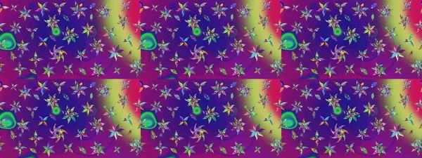 Küçük çiçekteki sevimli çiçek deseni. Raster illüstrasyonu. Çizim.