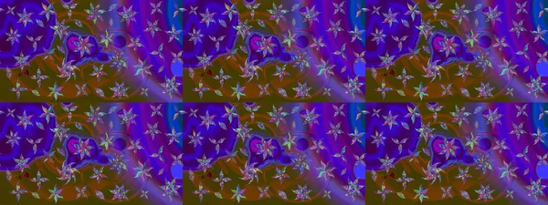 Güzel kumaş deseni. Bahar çiçekleriyle güzel bir çiçek deseni çizmişsin. Raster illüstrasyonu.