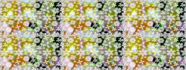 Renkli Yaz Temalı Kusursuz Arkaplan. Raster Illustrasyon 'da moda olmayan çiçek deseni. Düz Çiçek Elementleri Tasarımı. Güzel kumaş deseni.