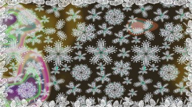 Parmak izi, kumaş, duvar kâğıdı, tekstil için raster dokusu. Renkli grunge soyut arka planda Cologray ve nötr çiçeklerle gelişir. İşlemeli çiçek desenli..