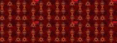 Kışın sembolü, mutlu noeller, mutlu yeni yıl kutlaması Raster illüstrasyonu. Basit bir kar tanesi. Kırmızı, siyah ve kahverengi renkler üzerine illüstrasyon. Soyut duvar kağıdı, ambalaj dekorasyonu.