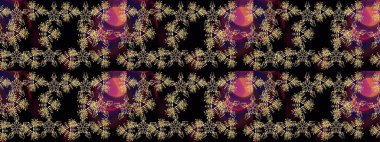 Düz Çiçek Elementleri Tasarımı. Siyah renkli çiçekler. Raster illüstrasyonundaki çiçek desenli çizim. Renkli Bahar Teması çizim şablonu.