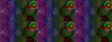 Şirin çiçekli eskiz deseni ve mavi renkli yapraklar, suluboya çiçek deseni, duvar kağıdı, kart veya kumaş için fayanslı. Raster illüstrasyonu.