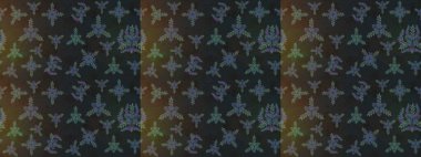 Küçük çiçekteki sevimli çiçek deseni. Gri, mavi ve kahverengi renkte çiçekler.