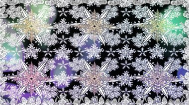 Küçük renkli çiçekler. Tarafsız çiçekli bahar çiçekleri. Moda baskıları için zarif bir şablon. Motley illüstrasyonu. Küçük çiçekte şirin desenler.