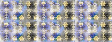 Raster grisi, nötr ve mavi kar taneleri var. Kar taneleri koleksiyonu. Güzel bir kış süsü. Raster illüstrasyonu.